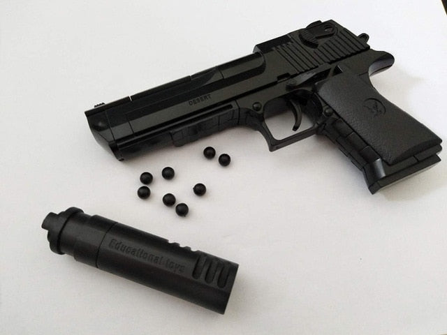 2019 Can Fire Desert Eagle Assembly Gun Pistol Rifle DIY Building Blocks 3D Miniature Model Plastic Toy Gift for Boy Kids