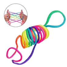 Load image into Gallery viewer, Kids Rainbow Colour Fumble Finger Thread Rope String Game Developmental Toy  Puzzle Educational Game for Children Kids