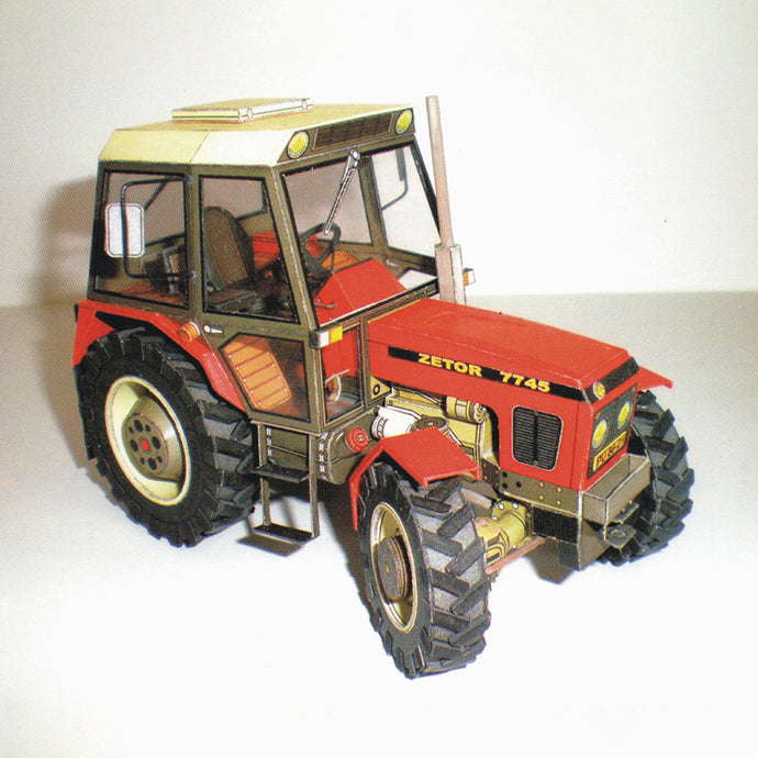 1:32 Czech Zetor 7745-7211 Tractor DIY 3D Paper Card Model Building Sets Construction Toys Educational Toys Military Model