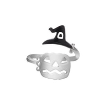 Load image into Gallery viewer, Cute Halloween Decoracion Jewelry Women Rings Witch Hats Broom Mop Pumpkin Lamp Alloy Finger Rings Hollow Out Men&#39;s R2139