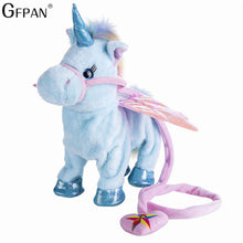 Load image into Gallery viewer, Funny Toys  Electric Walking Unicorn Plush Toy Stuffed Animal Toy Electronic Music Unicorn Toy for Children Christmas Gifts